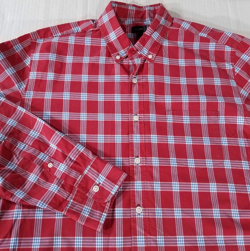 J Crew Long Sleeve Plaid Button Down Shirt